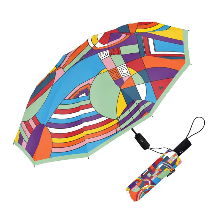 Frank Lloyd Wright 'Hoffman Rug' Travel Umbrella