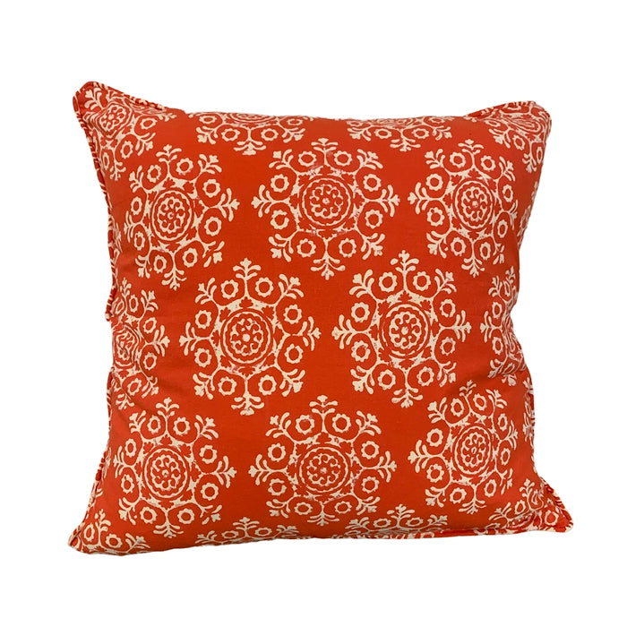 Tangerine Block Print Pillow