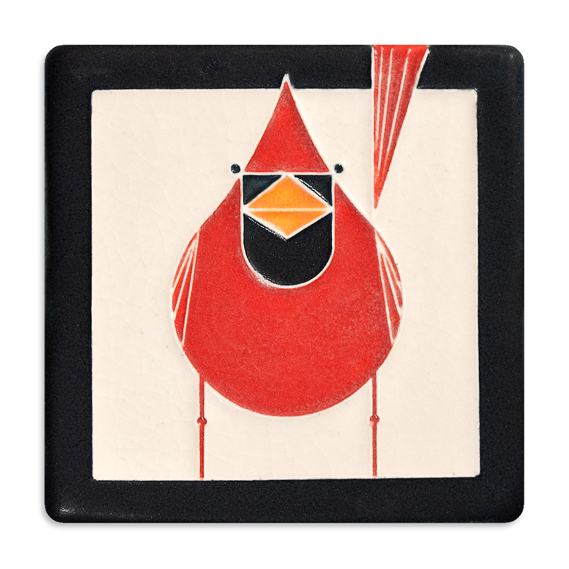 Charley Harper 'Cardinal' Motawi Tile