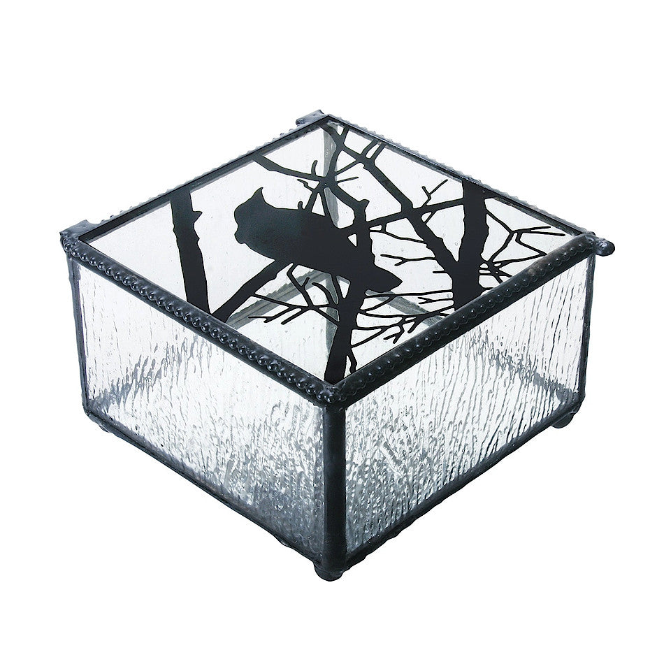 Raven Art Glass Box
