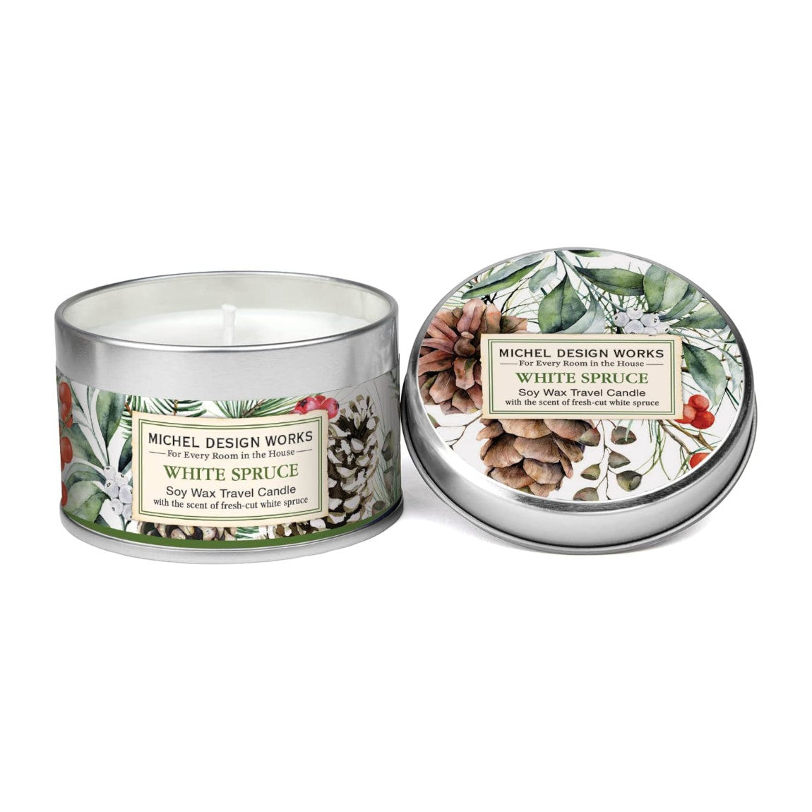 White Spruce Travel Candle