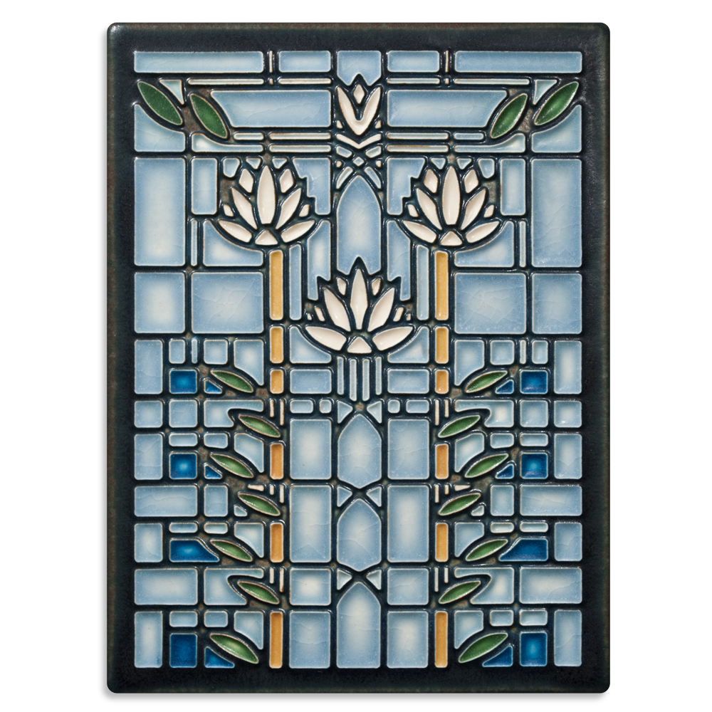 Frank Lloyd Wright 'Waterlilies' Motawi Tile