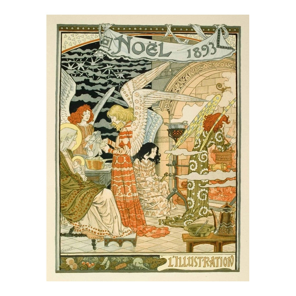 Eugene Grasset 'Noel, 1893' Boxed Holiday Cards