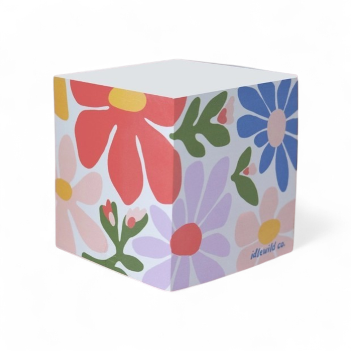 Primary Blooms Note Cube