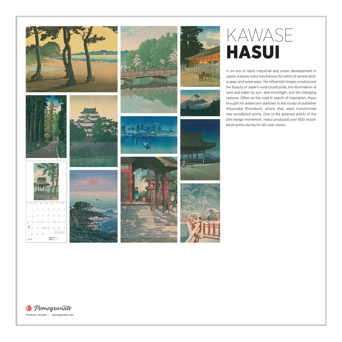2026 Kawase Hasui Wall Calendar