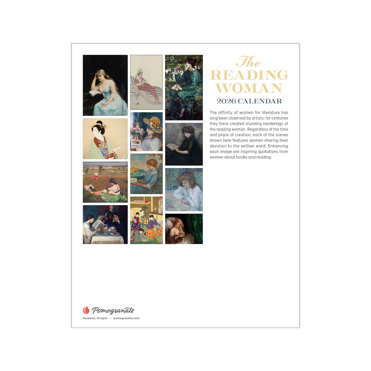 2026 Reading Woman Mini Wall Calendar