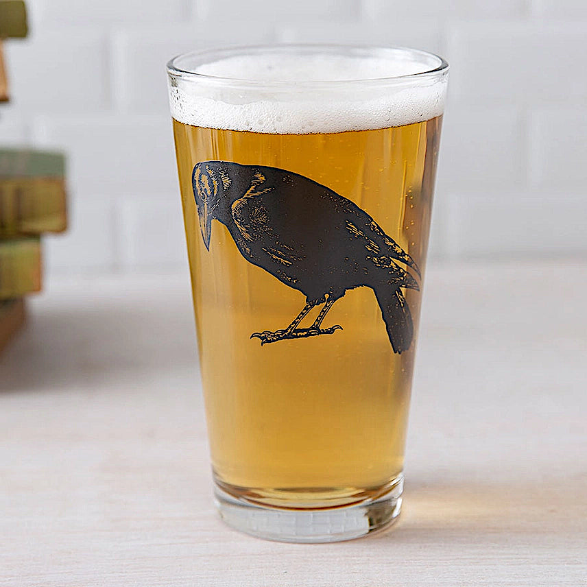 Crow Pint Glass
