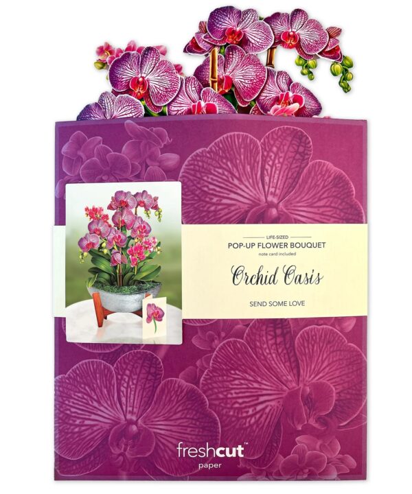 Orchids Large Pop-Up Greeting Card