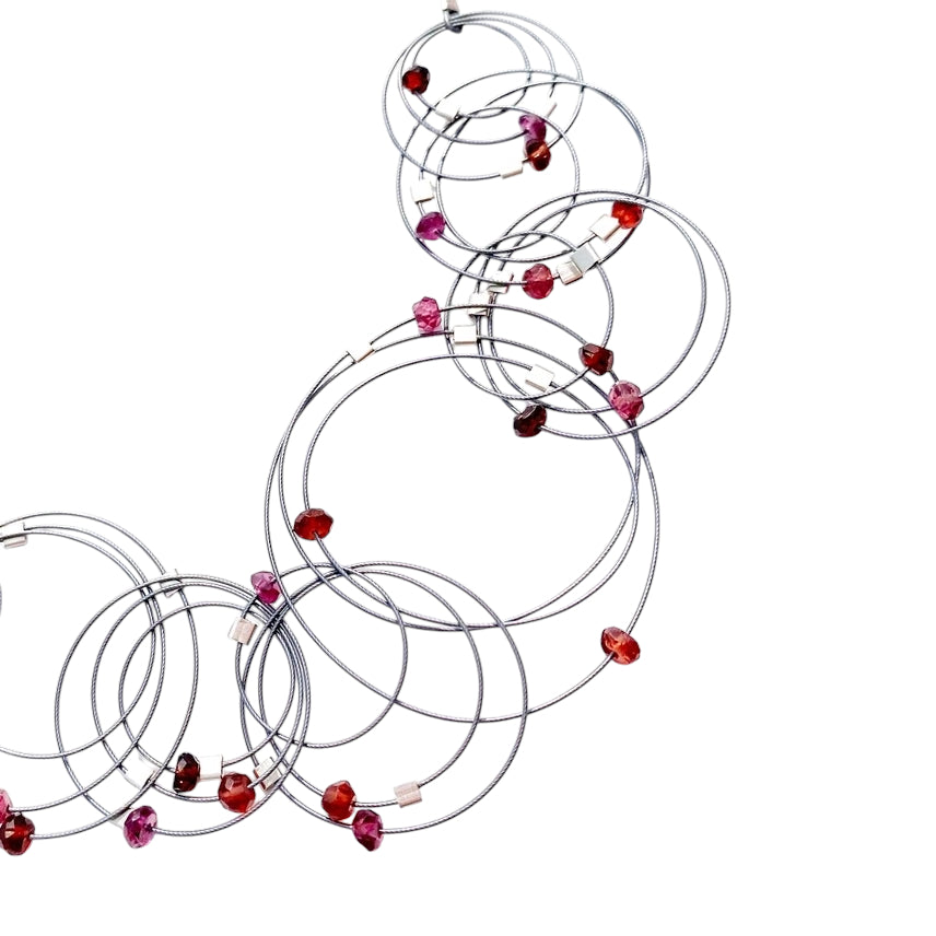 Garnet Vertigo Necklace