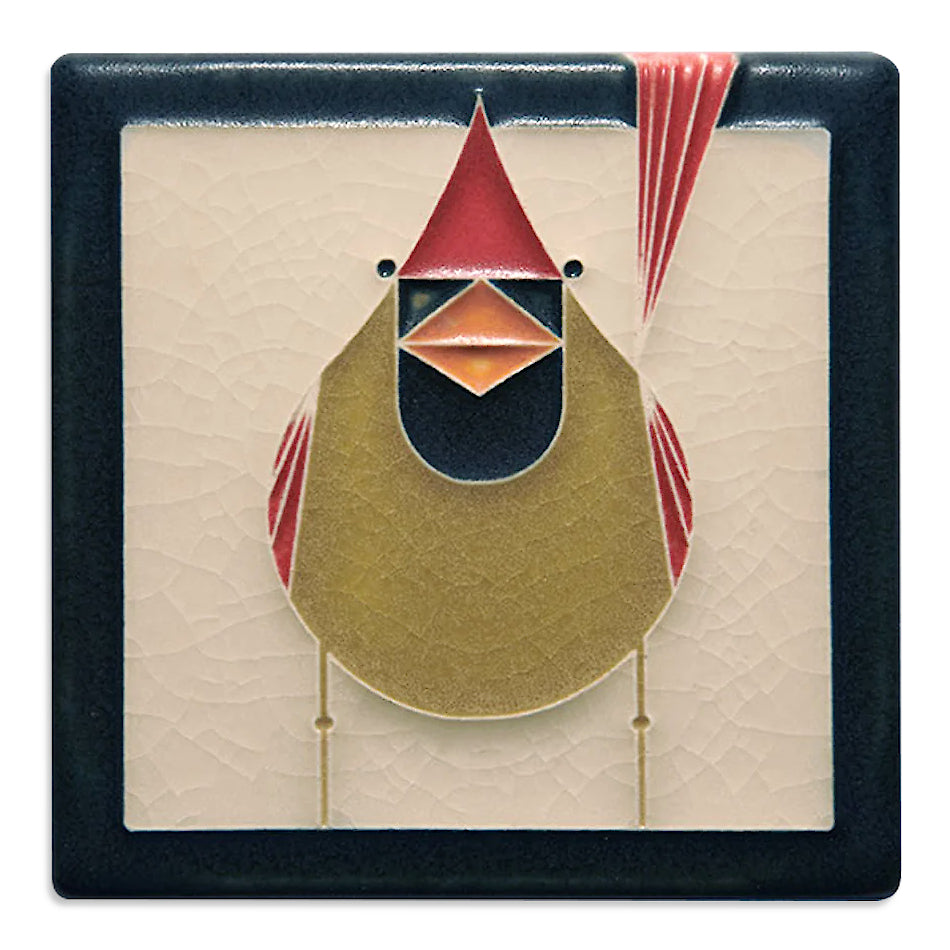 Charley Harper 'Cardinal' Motawi Tile