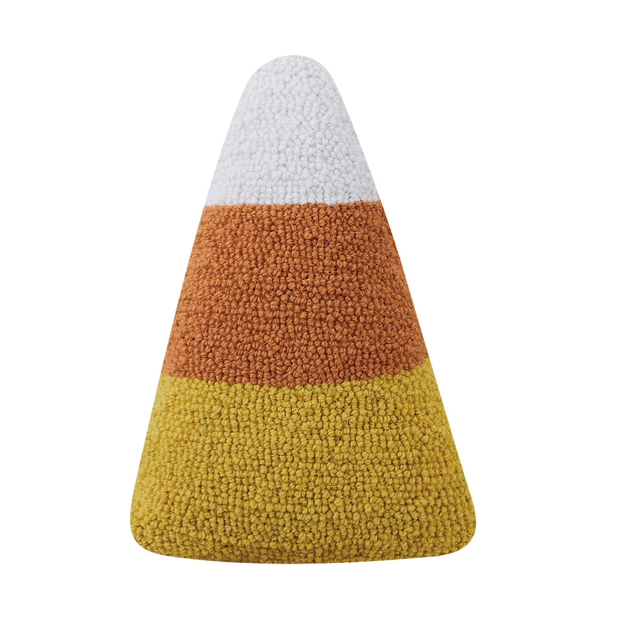Candy Corn Hooked Pillow