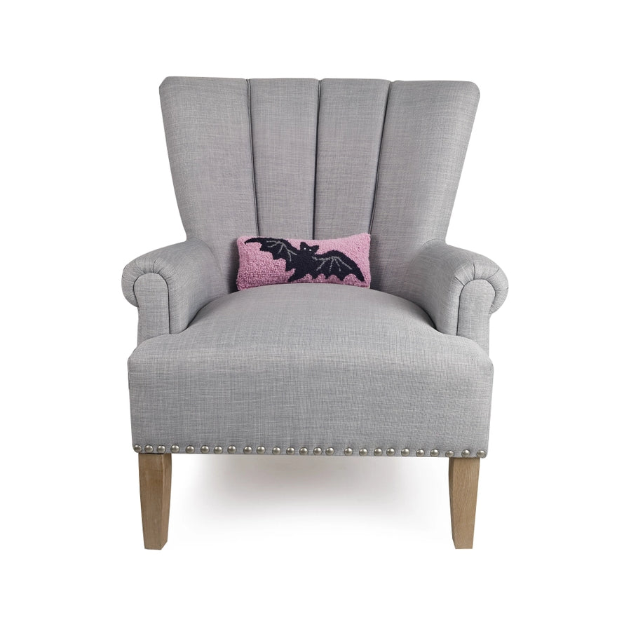 Pastel Bat Hooked Pillow