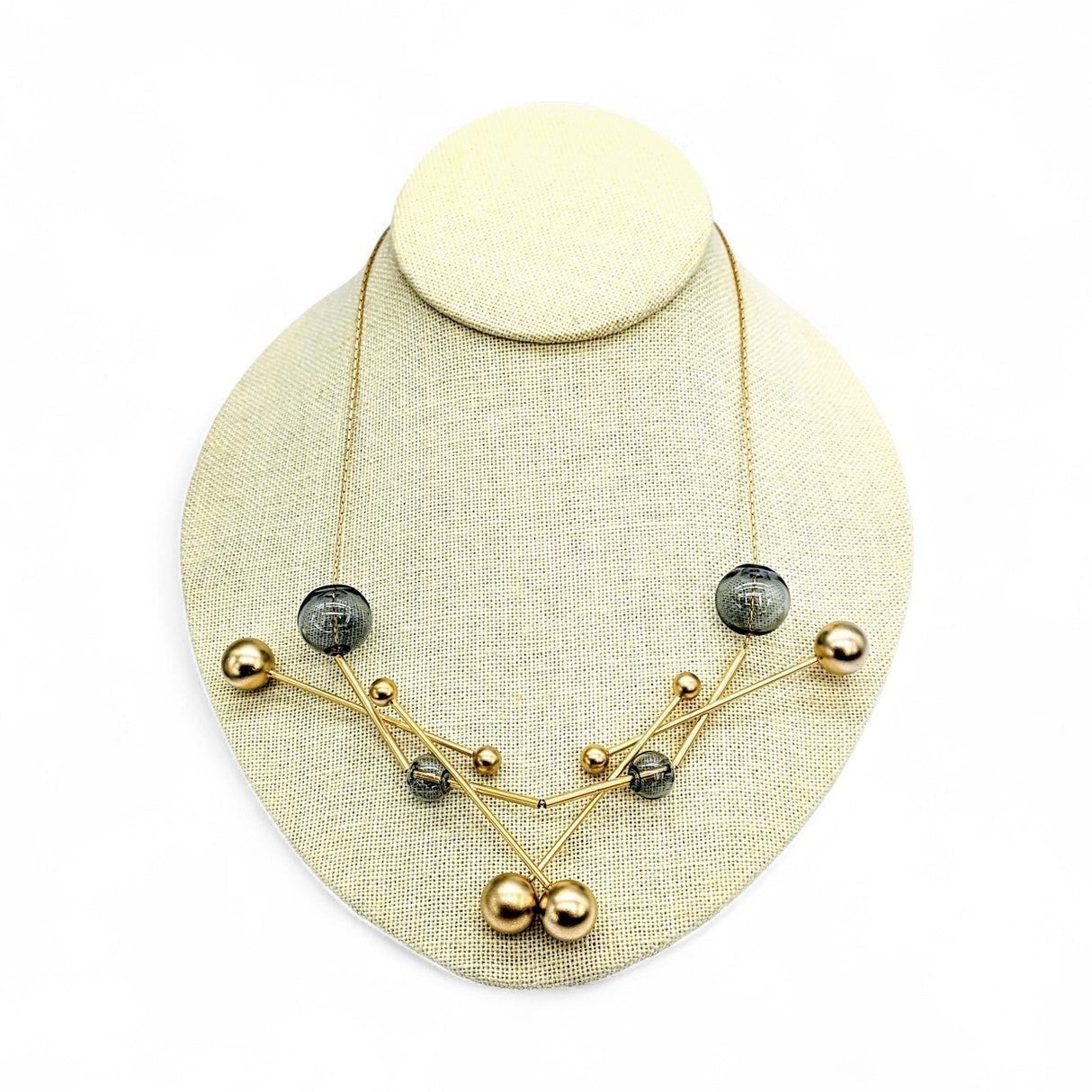 Vera Necklace - Gold & Grey