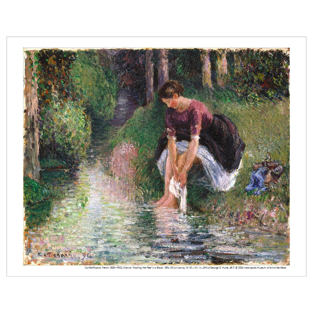 Pissarro 'Woman Washing Her Feet in a Brook' Print