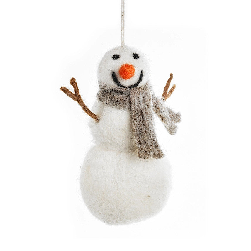 Norman Snowman Felted Ornament