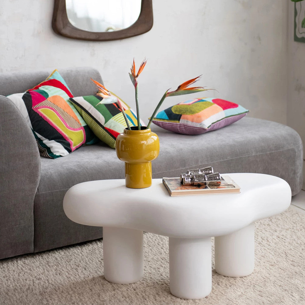 Abstract & Stripe Velvet Pillow