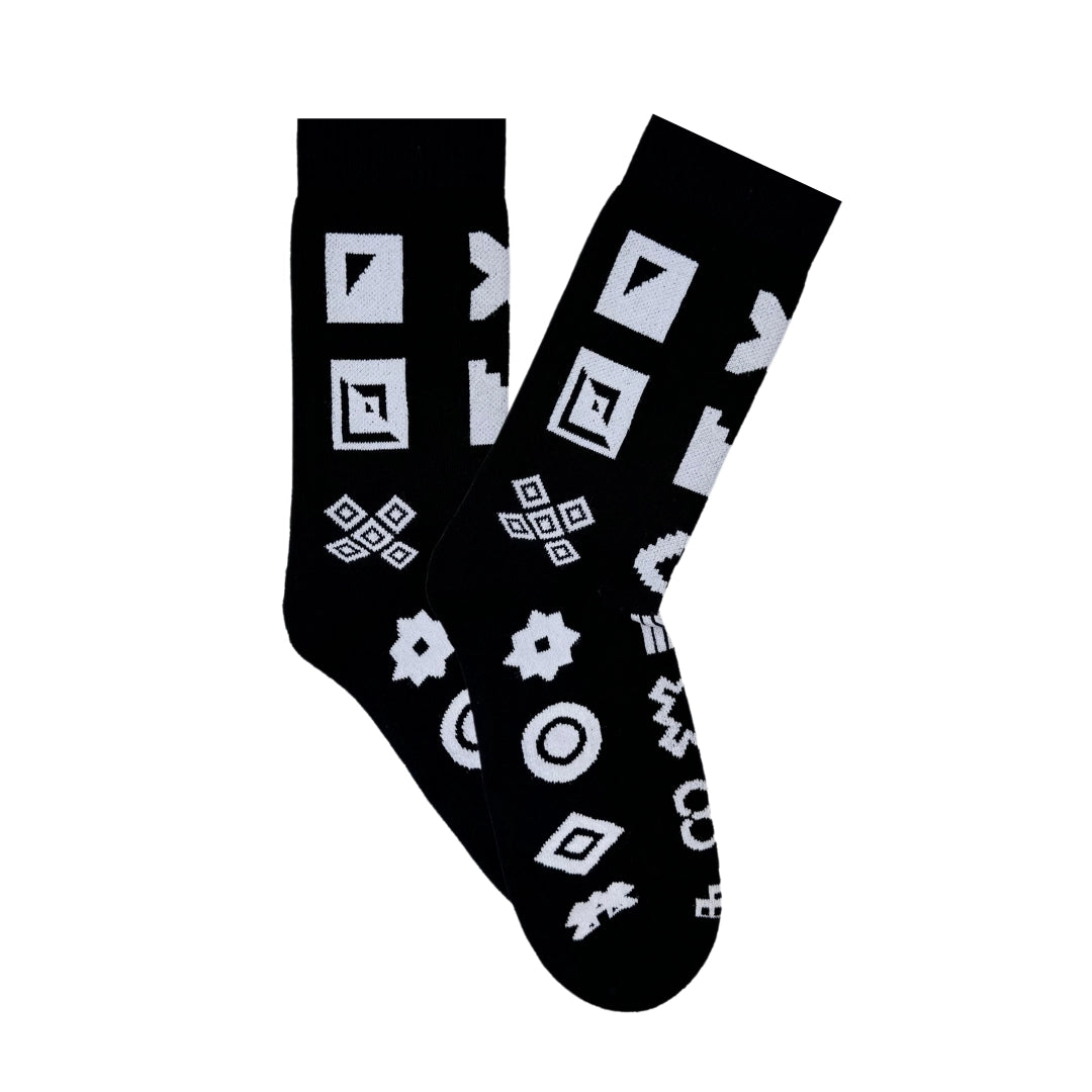 Afropop Adinkra Crew Socks