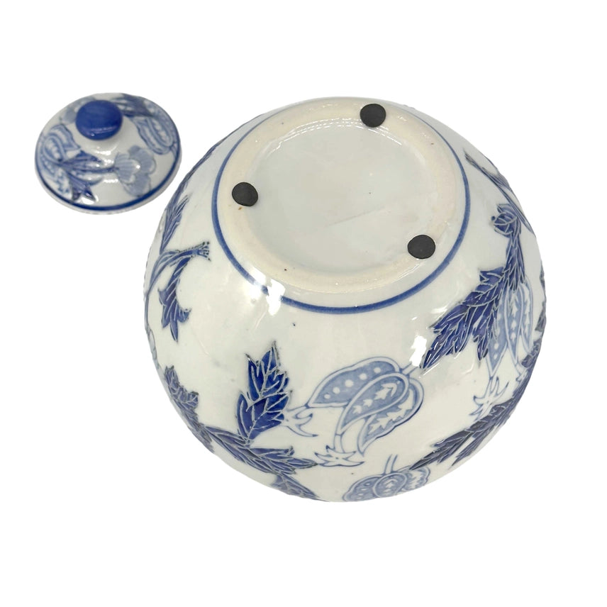 Textured Chinoiserie Ginger Jar