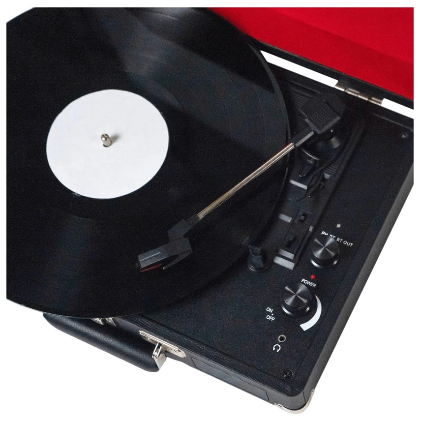 Bluetooth Suitcase 3-Speed Turntable