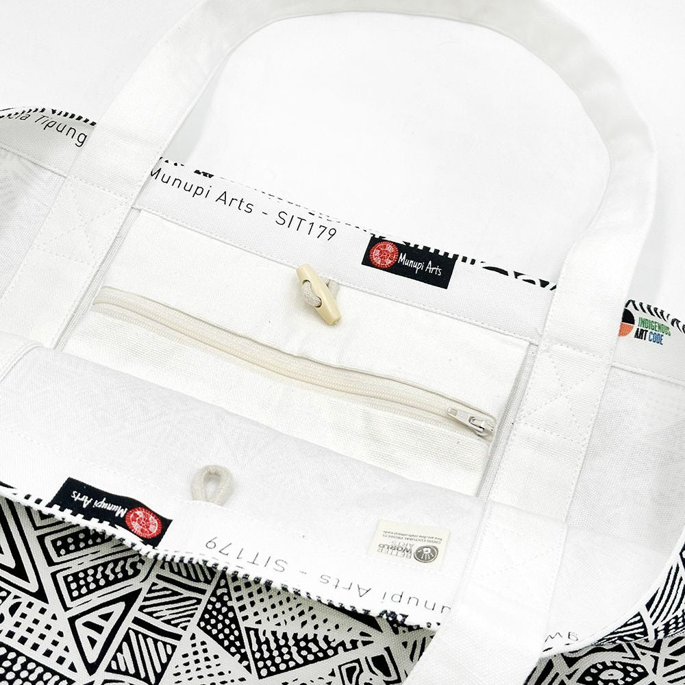 Tipungwuti Black & White Tote Bag
