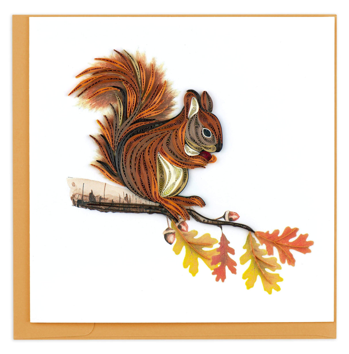 Autumn Squirrel Quilling Card