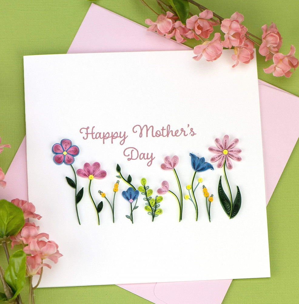 Mother's Day Quilling Card - Wildflowers