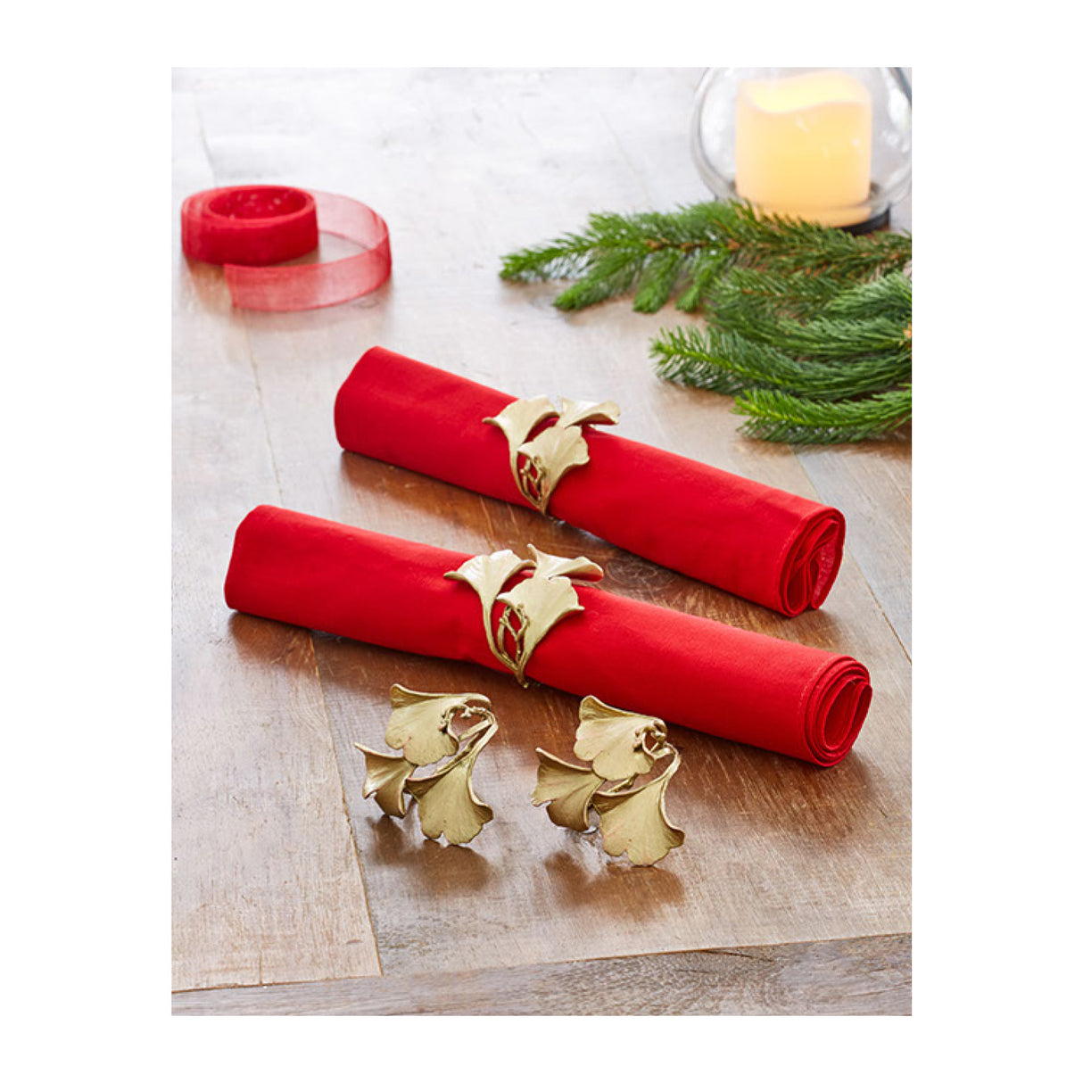 Ginkgo Napkin Rings