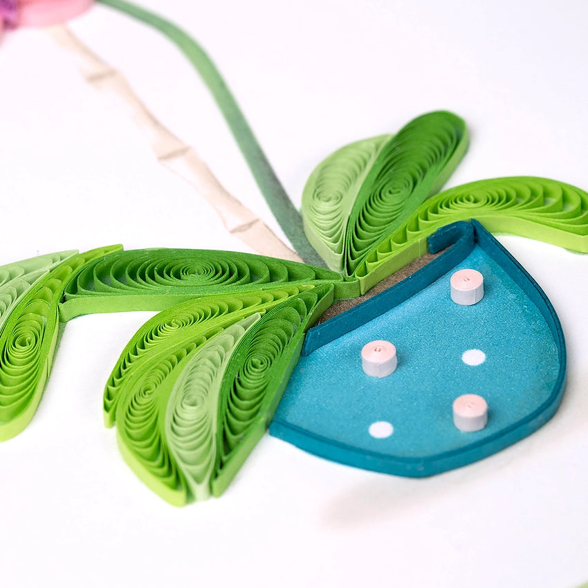 Potted Orchid Quilling Card
