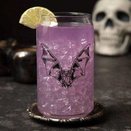 Bat Beer Can Glass