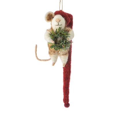 Mouse with Long Hat Ornament