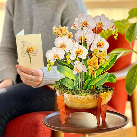 Serenity Orchid Large Pop-Up Greeting Card