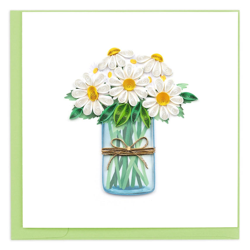 Daisies in a Jar Quilling Card