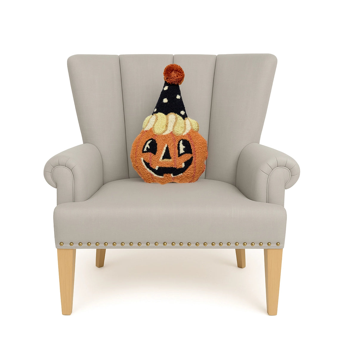 Retro Jack-O-Lantern Throw Pillow