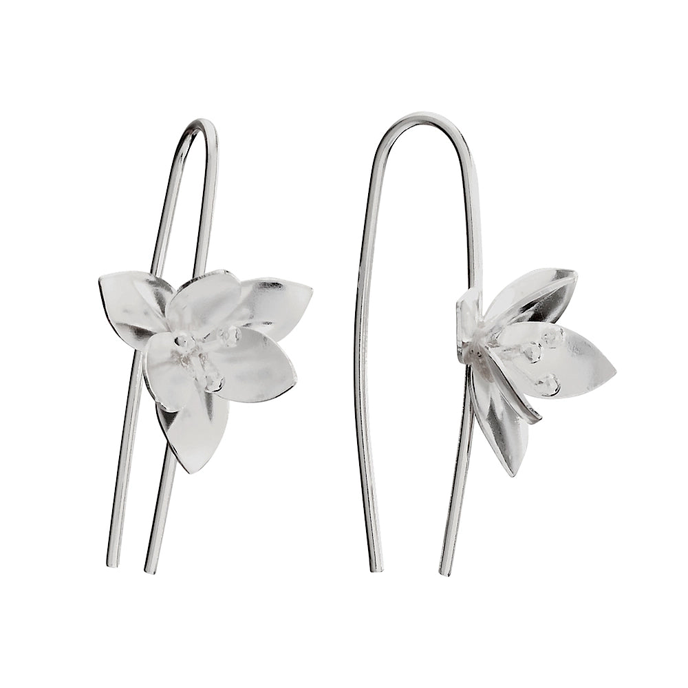 Orchid Blooms Sterling Silver Earrings