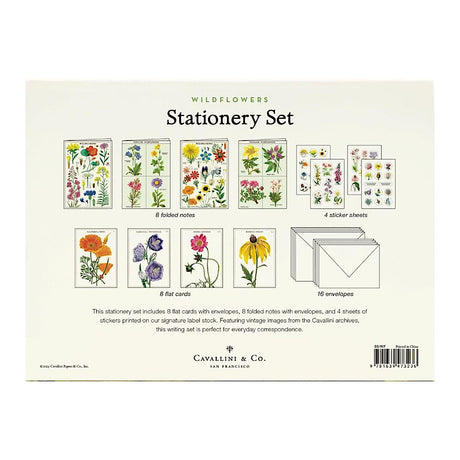 Vintage Wildflowers Stationery Set