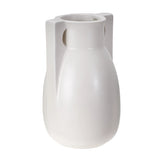 Teco White 2-Buttress Vase