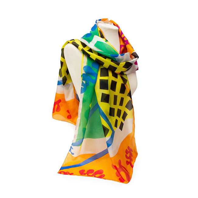 Matisse Orange Silk Habotai Scarf