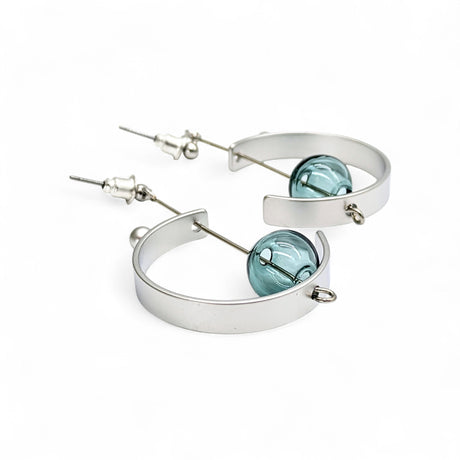 Aqua Lunette Earrings