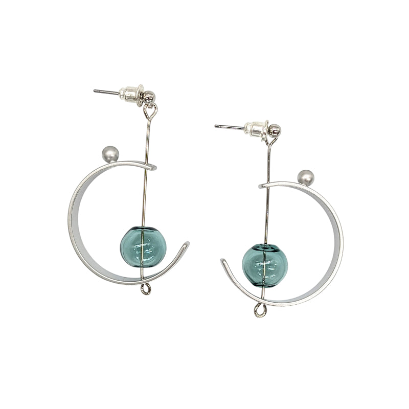 Aqua Lunette Earrings