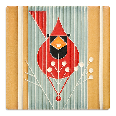 Charley Harper 'Autumn Edibles' Motawi Tile