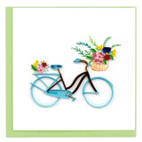 Bicycle & Flower Basket Quilling Card
