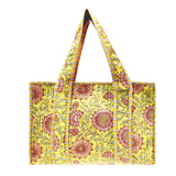 Hand-Stamped Tote Bag - Yellow