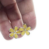 Butterscotch Amber Flower Earrings