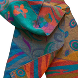 Turquoise Merino Wool Scarf