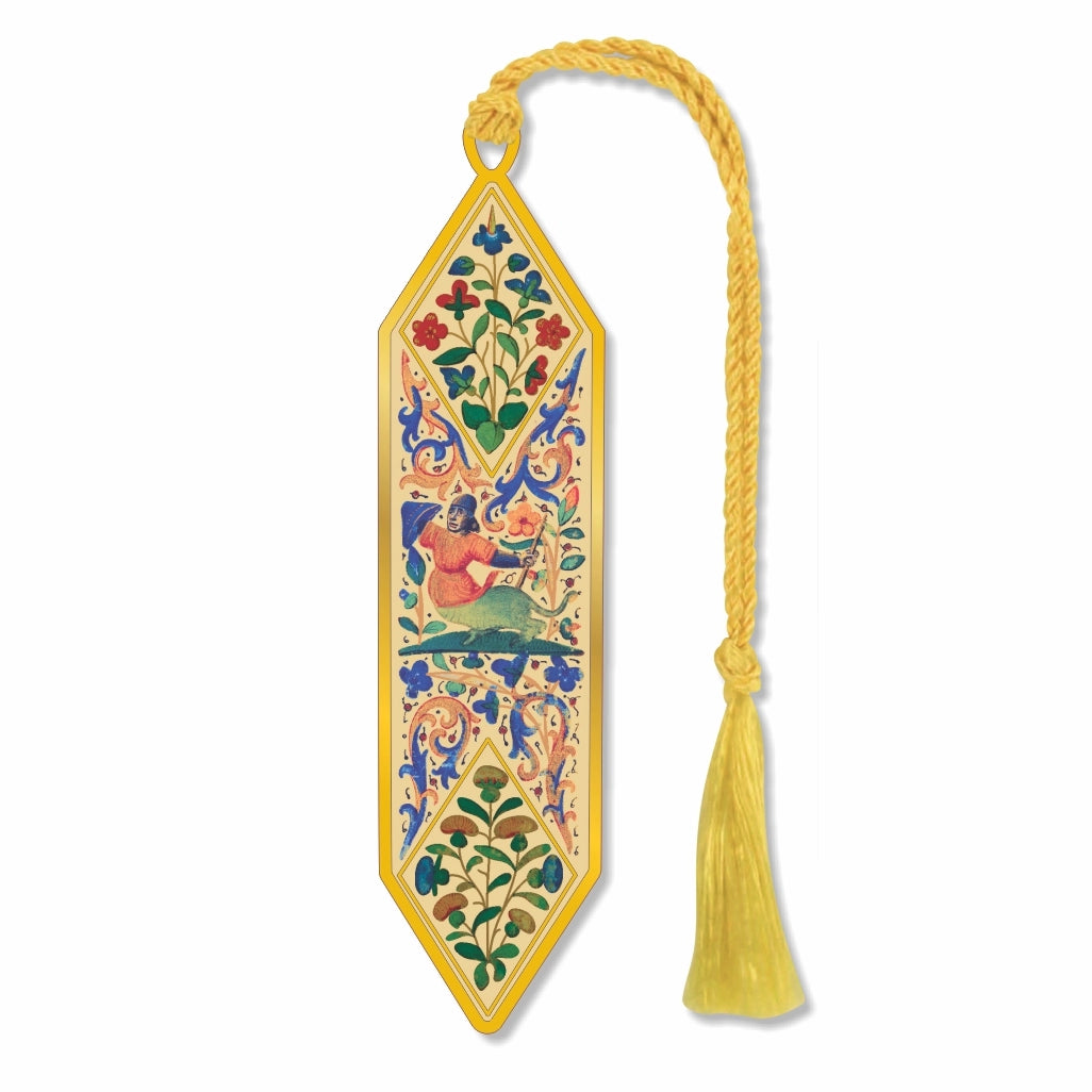 Medieval Illustration Metal Bookmark