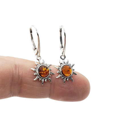 Amber Sun Dangle Earrings