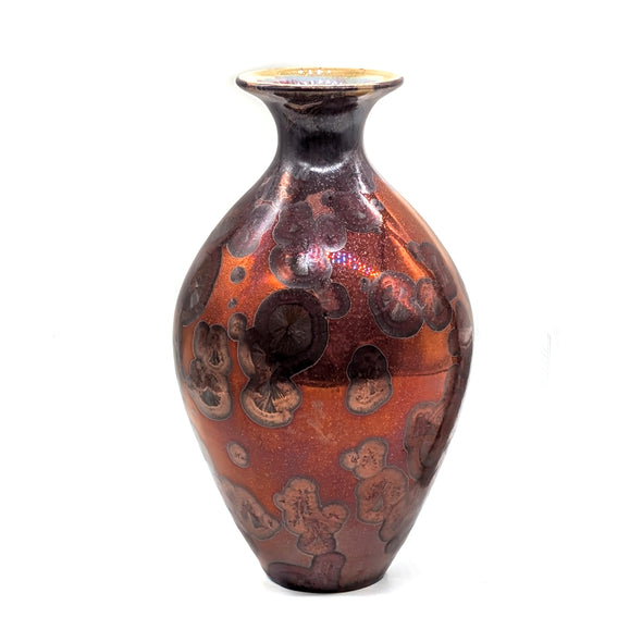 Adam Egenolf Cordovan & Sangria Crystalline Vase