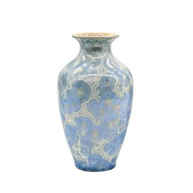 Adam Egenolf Light Blue Crystalline Vase - Medium