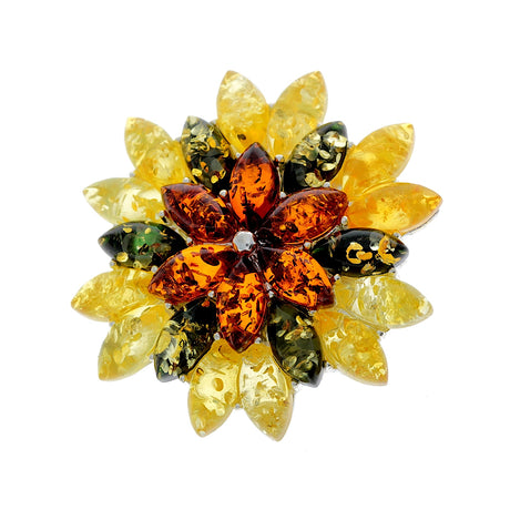 Baltic Amber Starburst Brooch