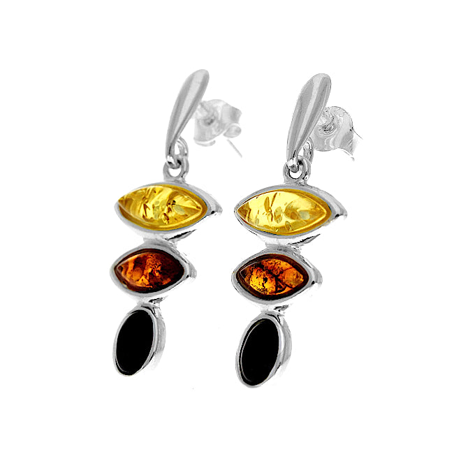 Baltic Amber Modern Drop Earrings